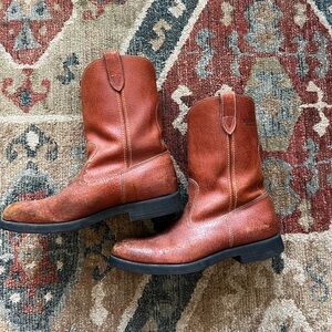 Leather Boots—Rust